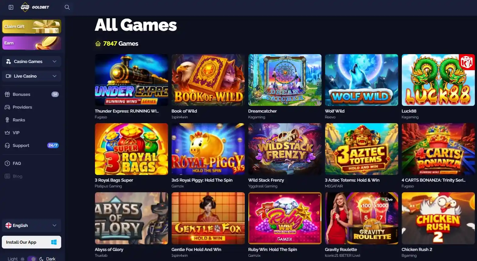 Goldbet Games and Providers – Casino Library Guide 2026